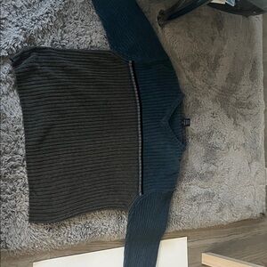 Men's Blue and Gray Sweater